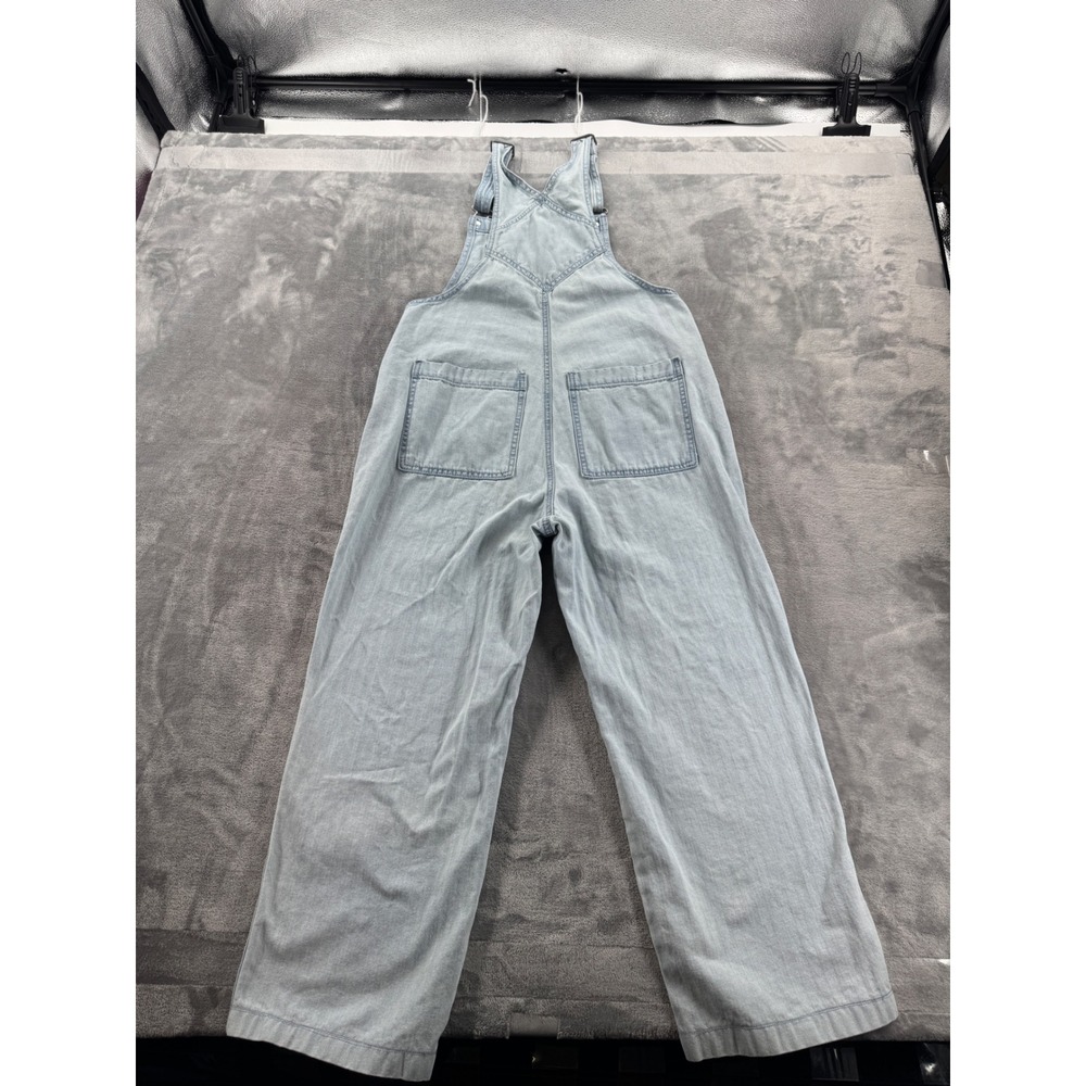 Universal Thread Goods Co Womens Light Wash Herringbone Denim Overalls Size 4 - Picture 5 of 9